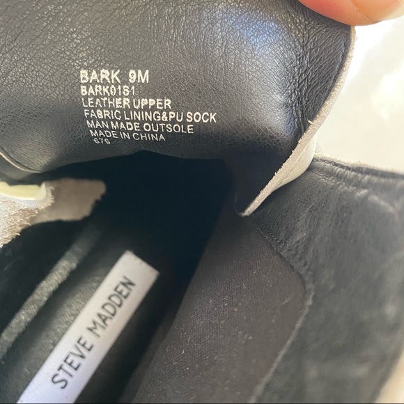 Steve Madden White Bark Leather Booties Sz 9 - Picture 8 of 12